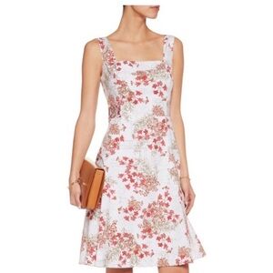 TORY BURCH SYLVIA Dress Wte Floral Sz L(10/12) SRP $325